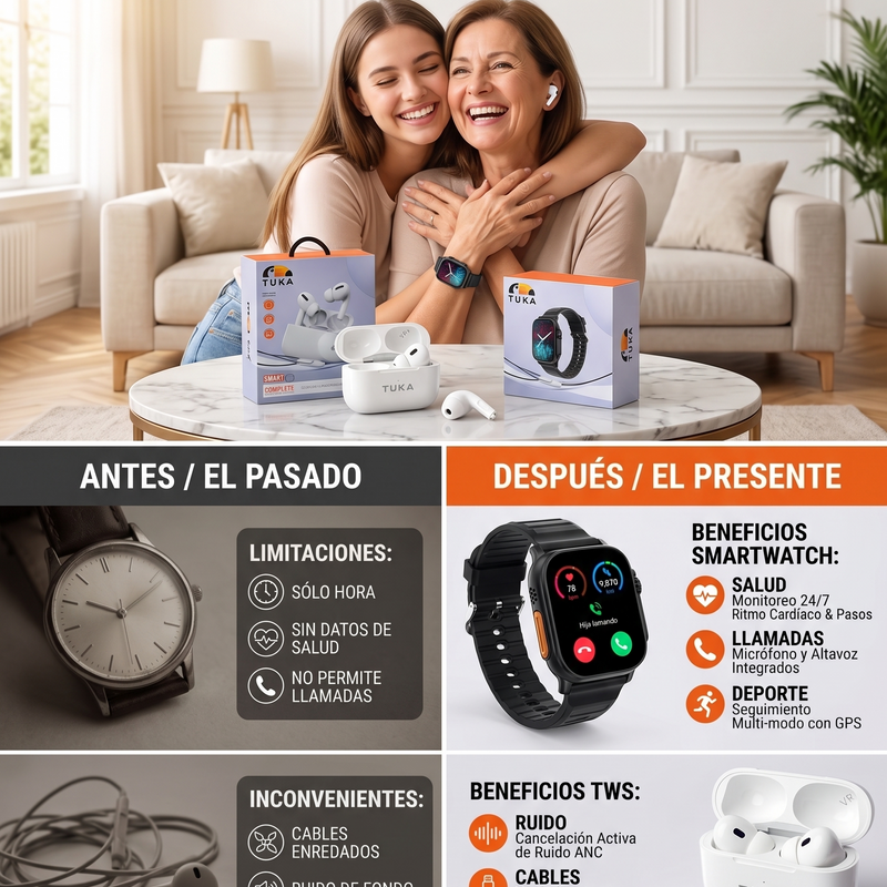 DIA DE LA MADRE COMBO TECNOLOGIA ESENCIA