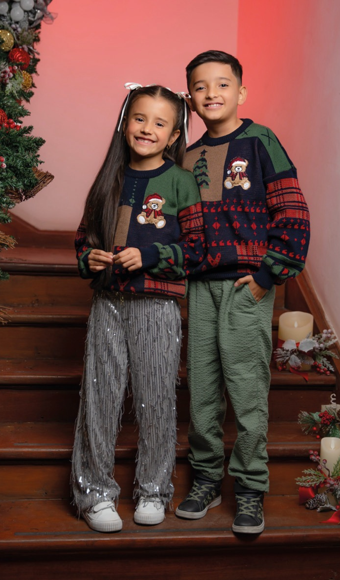 SUETER CRUDO / AZUL MAGIA NAVIDAD