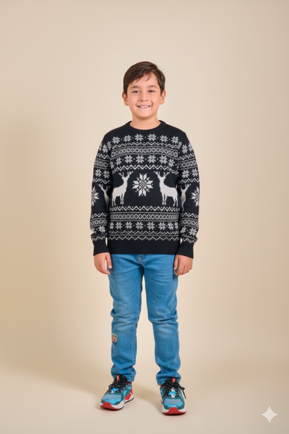 SUETER AZUL RENOS DE NAVIDAD