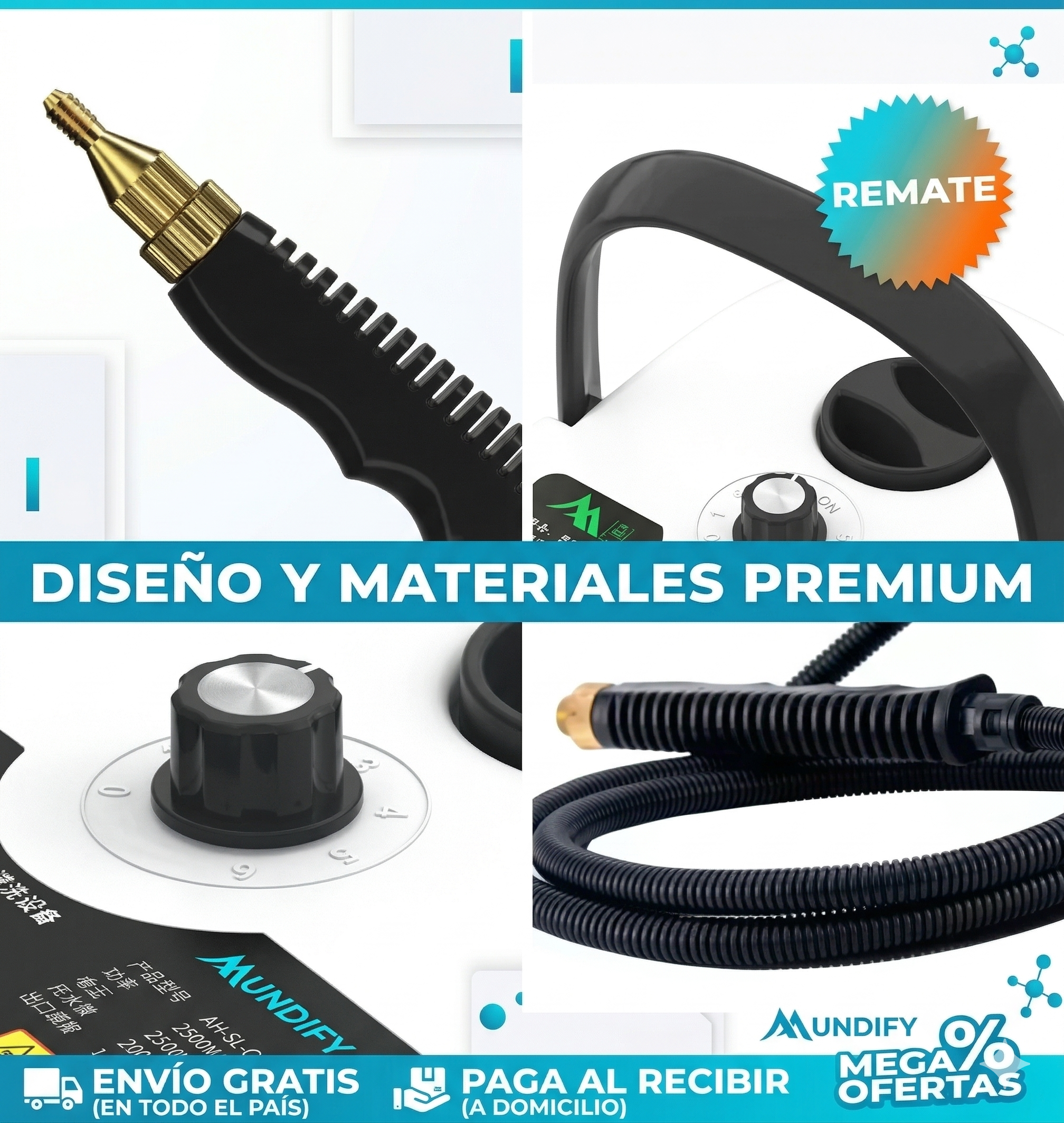 LIMPIADOR A VAPOR PRO 2500W — 2