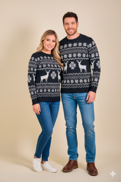 SUETER AZUL RENOS DE NAVIDAD