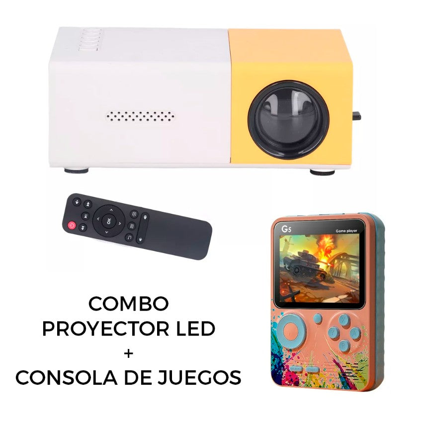 COMBO PROYECTOR LED + CONSOLA DE JUEGOS