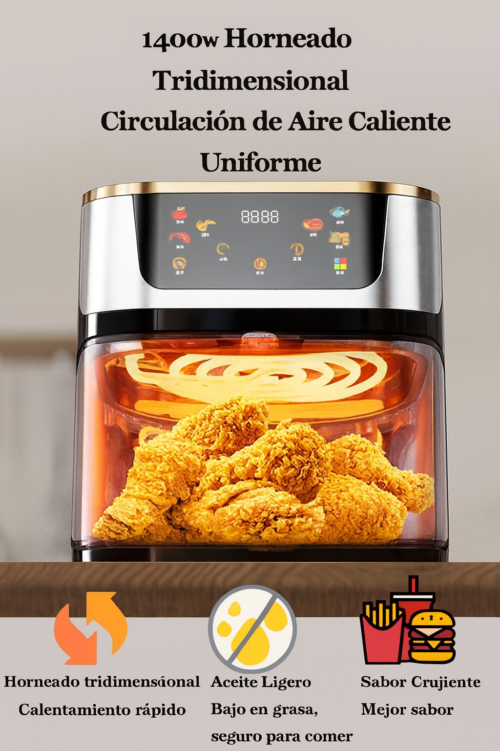 Freidora Aire 10 Lts Digital + ¡Obsequios!
