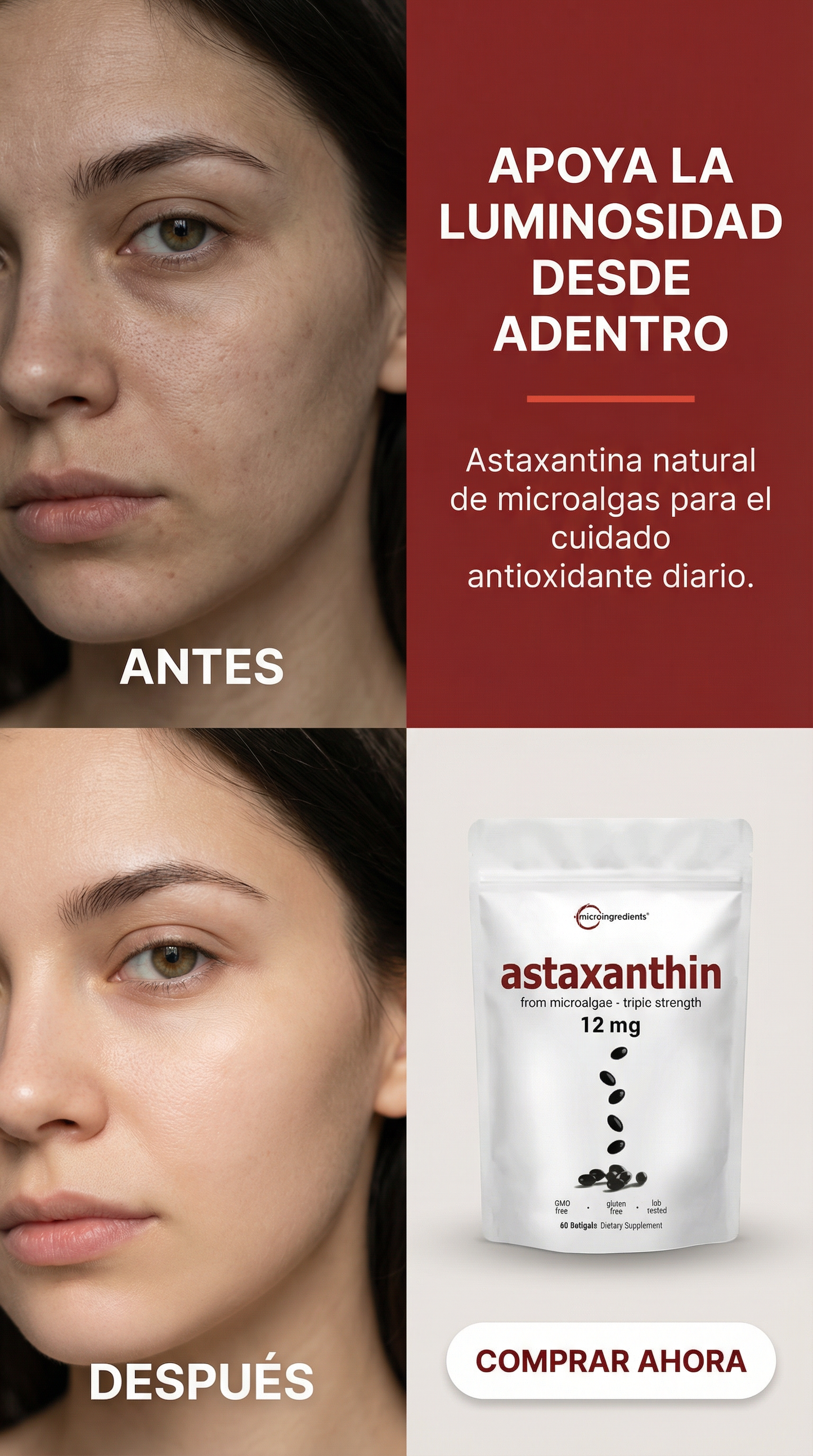 Protege tus células y potencia tu vitalidad con la Astaxantina más pura del mercado